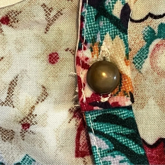 UMGEE FLORAL BOHO GYPSY TRAPEZE SWING PEASANT DRESS MULTICOLOR SIZE MEDIUM - Picture 9 of 11